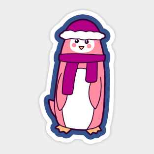 Pink Penguin Sticker